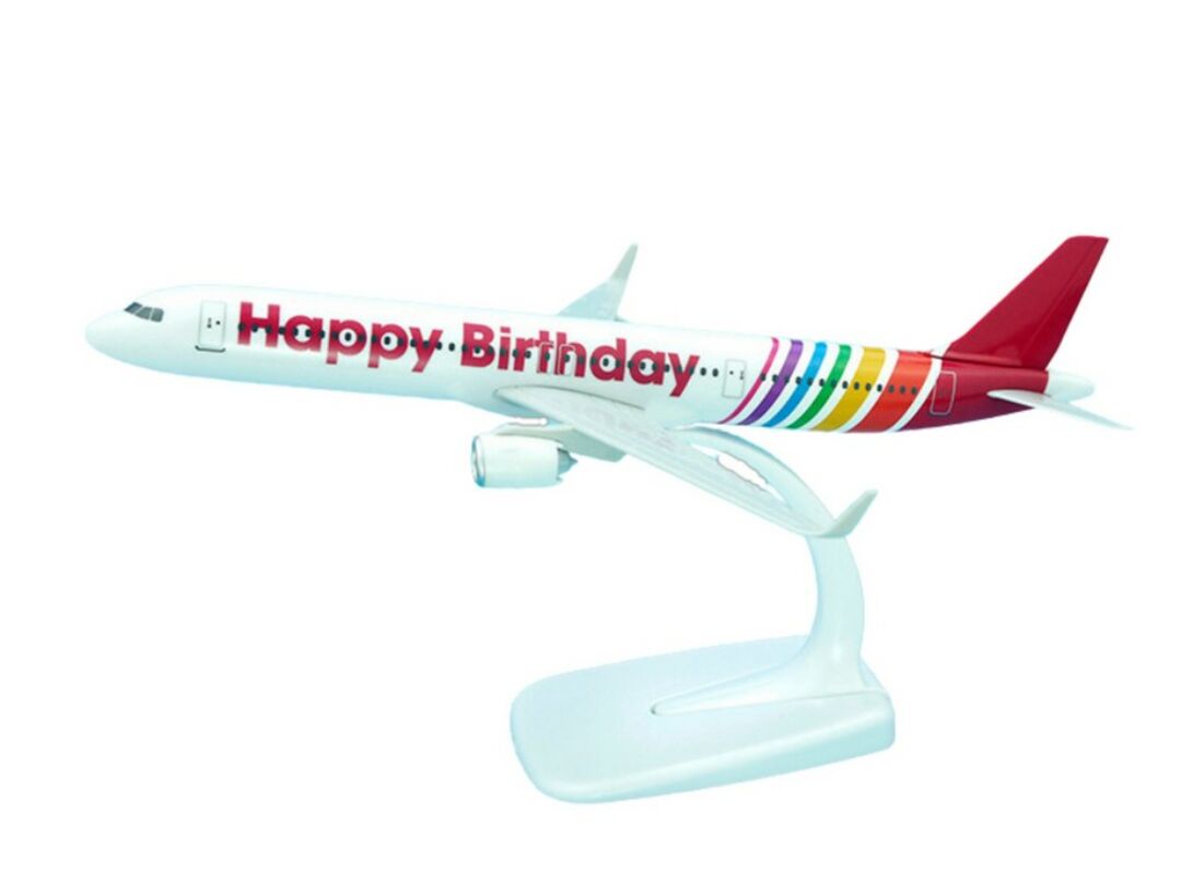 Airbus A321 Happy Birthday repülőgép modell 