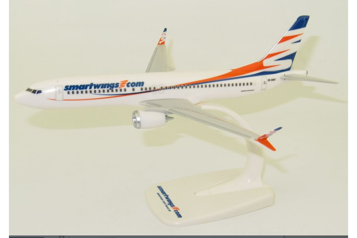 Boeing 737 MAX 8 Smartwings repülőgép modell OK-SWF
