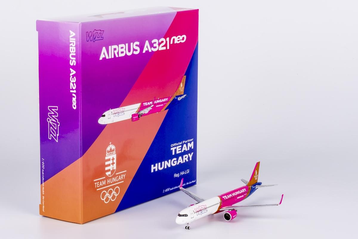 Airbus A321NEO Wizz Air "Team Hungary" repülőgép modell HA-LGI