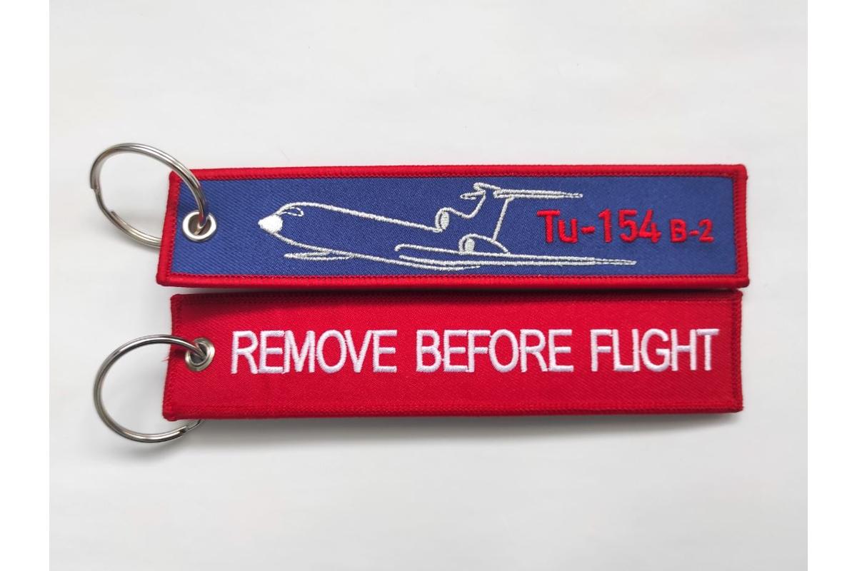 Tupoljev Tu-154 B-2 Remove Before Flight kulcstartó kék